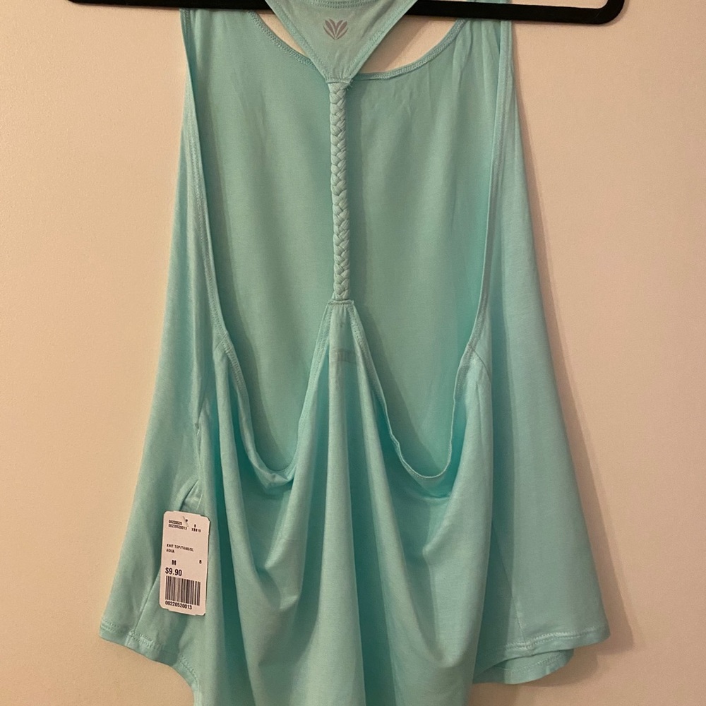 NWT light aqua workout shirt